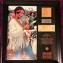 Limited Edition Jimi Hendrix Frame with Piece of 1969 Woodstock Stage and Original Ticket - The Stage - Peace Of Stage LLC - Peace Of Woodstock Stage