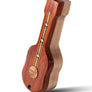 Guitar Shaped Wooden Dugout with Piece of 1969 Woodstock Stage (2" Metal Bat Included)