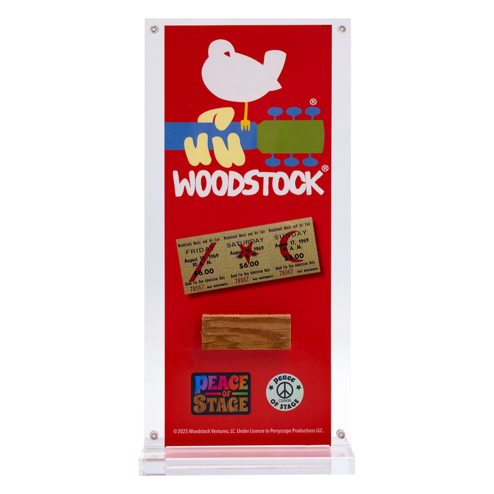 Woodstock Logo Peace of Stage Acrylic Frame