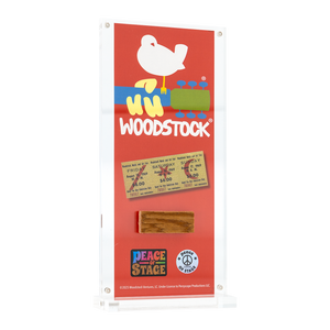 Woodstock Logo Peace of Stage Acrylic Frame