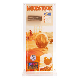Boy on Orginal Woodstock Stage  Acrylic Frame