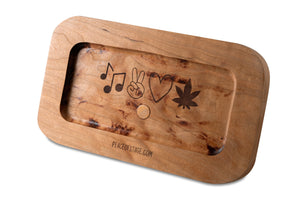 Wooden Rolling Trays with Piece of 1969 Woodstock Stage Embedded (Choose From 4 Styles)