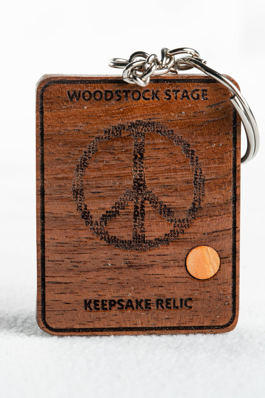 Hand Made Key Chains Including Piece of 1969 Woodstock Stage