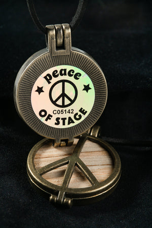 1969 Woodstock Stage Peace Sign Pendant Necklace