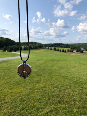 1969 Woodstock Stage Peace Sign Pendant Necklace