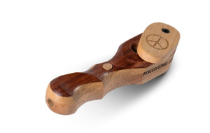 Wooden Peace Pipe with Piece of 1969 Woodstock Stage